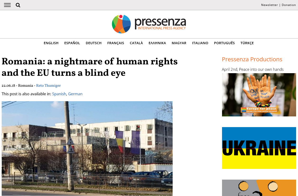 Reportaj de presă despre răpirea planificată „fără precedent” Am fost răpiți de statul corupt al UE, România